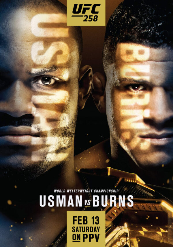 UFC 258 Kamaru Usman vs. Gilbert Burns PHOTO Print POSTER Fight MMA 2021