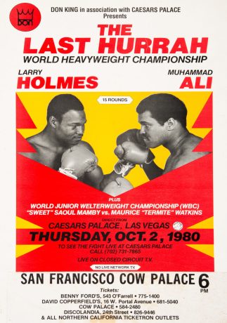Muhammad Ali vs. Larry Holmes 1980 Fight Boxing Poster - The Last Hurrah Print