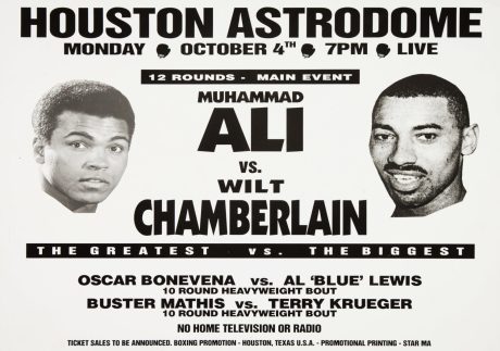 Muhammad Ali vs. Wilt Chamberlain 1971 Fight Boxing Poster Print