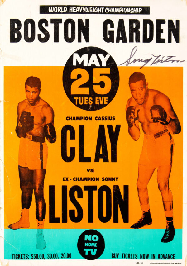 Muhammad Ali vs. Sonny Liston 1965 Fight Boxing Poster
