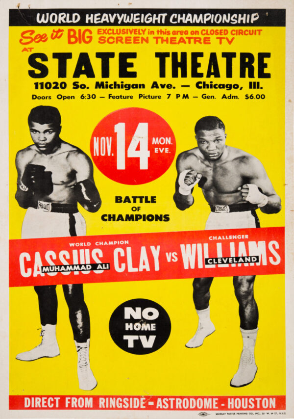 Muhammad Ali vs. Cleveland Williams 1966 Boxing Poster