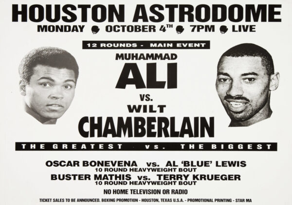 Muhammad Ali vs. Wilt Chamberlain 1971 Fight Boxing Poster Print