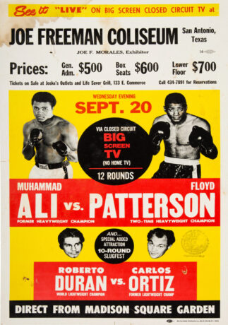 Muhammad Ali vs. Floyd Patterson II 1972 Fight Poster