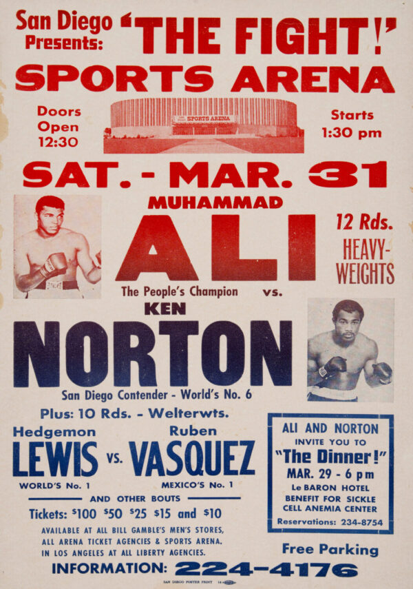 Muhammad Ali vs. Ken Norton II 1973 Fight Boxing Poster - Tokyo, Japan Print