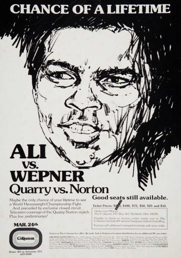 Muhammad Ali vs. Chuck Wepner 1975 Fight Boxing Poster