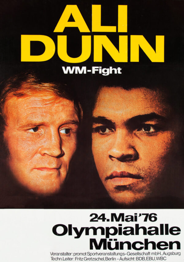 Muhammad Ali vs. Richard Dunn 1976 Fight Boxing Poster