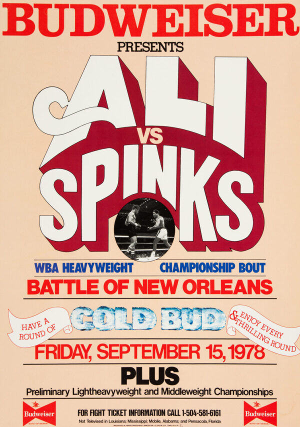 Muhammad Ali vs. Leon Spinks II 1978 Fight Poster Print