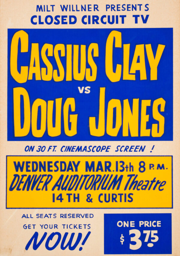 Muhammad Ali vs. Doug Jones 1963 Fight Boxing Poster