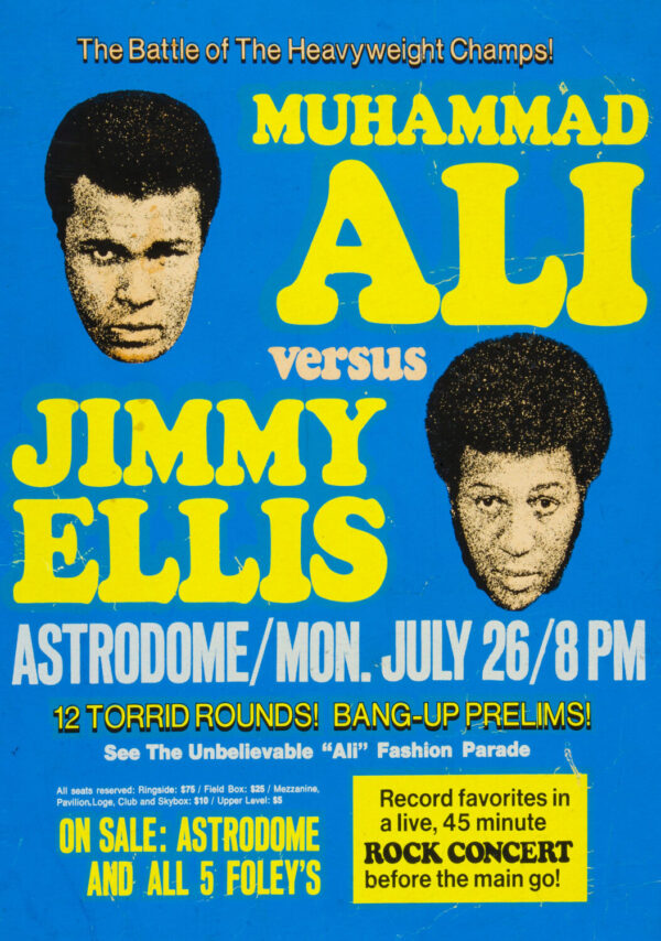 Muhammad Ali vs. vs. Jimmy Ellis 1971 Fight Boxing Poster