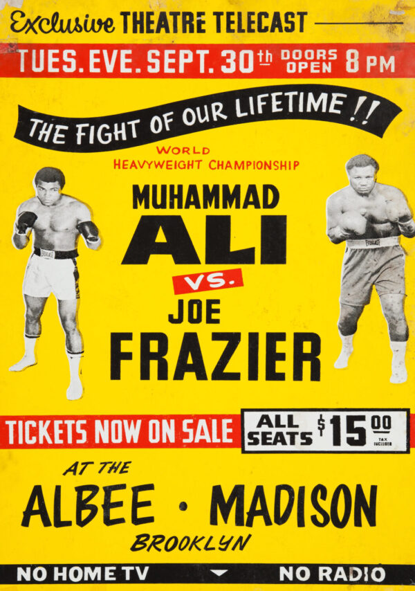 Muhammad Ali vs. Joe Frazier 1971 Fight Boxing Poster
