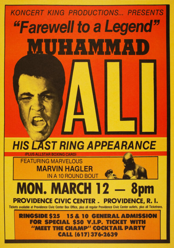 Muhammad Ali vs. 1979 Farewell to a Legend Boxing Poster