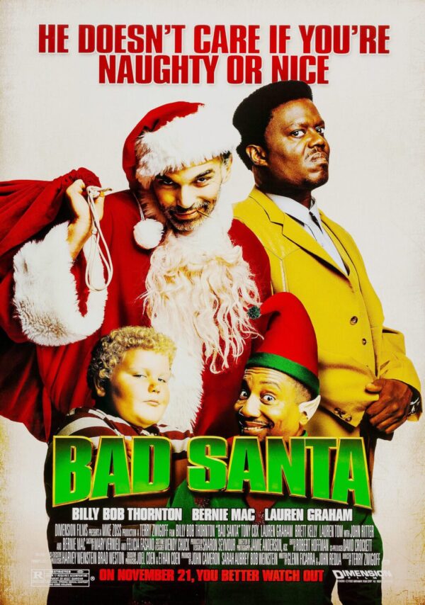 Bad Santa Movie Poster - Classic 00's Vintage Poster Print