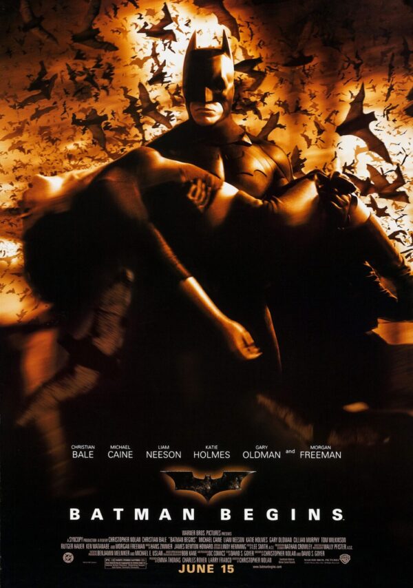 Batman Begins Movie Poster - Classic 00's Vintage Poster Print