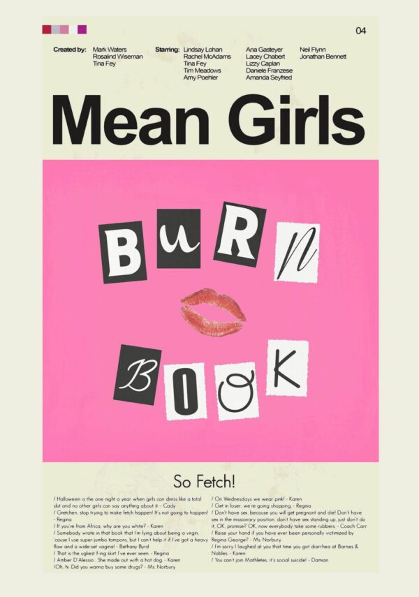 Mean Girls Movie Poster - Classic 00's Vintage Poster Print