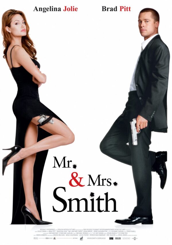 Mr and Mrs Smith Movie Poster - Classic 00's Vintage Poster