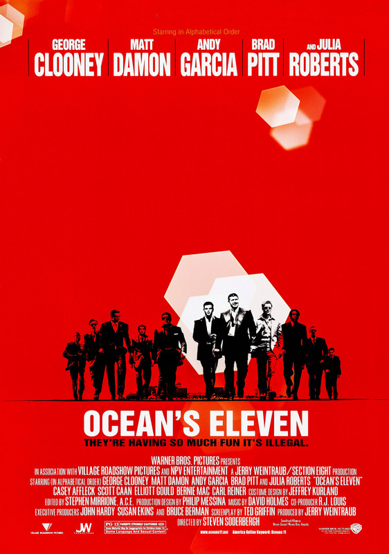 Ocean's 11 Movie Poster - Classic 00's Vintage Poster Print