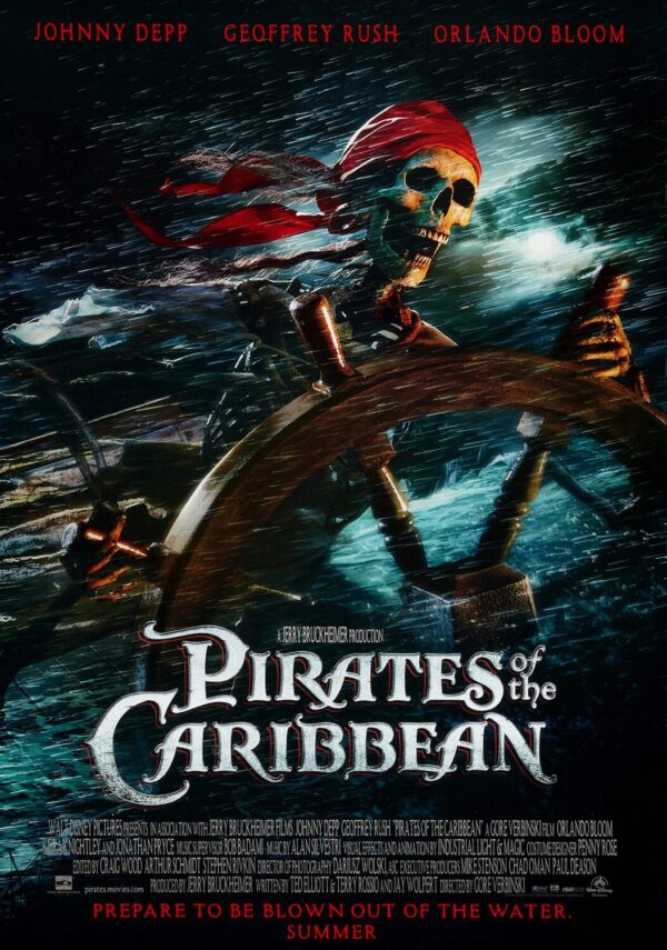 Pirates of the Caribbean- The Curse Of The Black Pearl Movie Poster - Classic 00's Vintage Poster Print