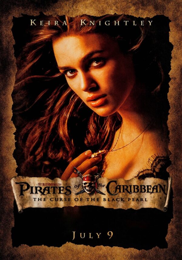 Pirates of the Caribbean- The Curse Of The Black Pearl Movie Poster - Classic 00's Vintage Poster Print