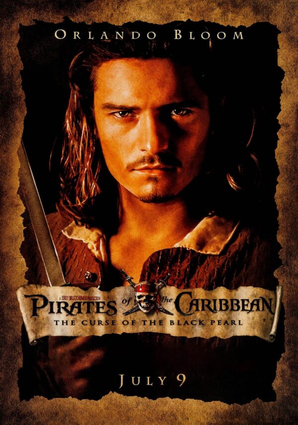 Pirates of the Caribbean- The Curse Of The Black Pearl Movie Poster - Classic 00's Vintage Poster Print