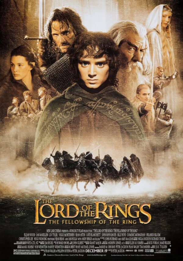 The Lord of the Rings- The Fellowship of the Ring Movie Poster - Classic 00's Vintage Poster Print