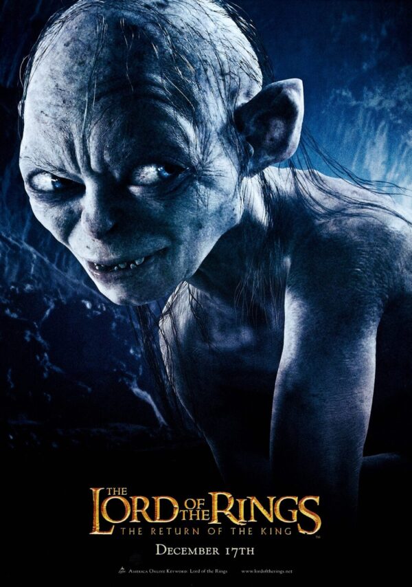 The Lord of the Rings- The Return of the King - Gollum Movie Poster - Classic 00's Vintage Poster Print