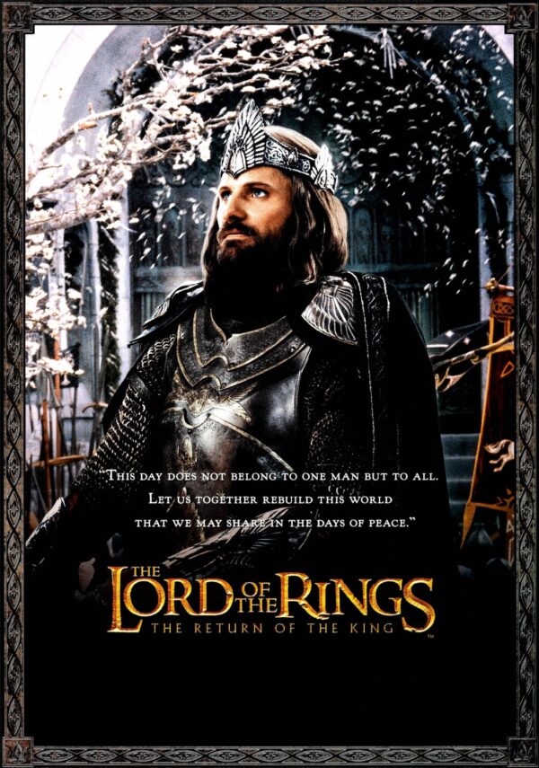 The Lord of the Rings- The Return of the King - Aragorn Movie Poster - Classic 00's Vintage Poster Print