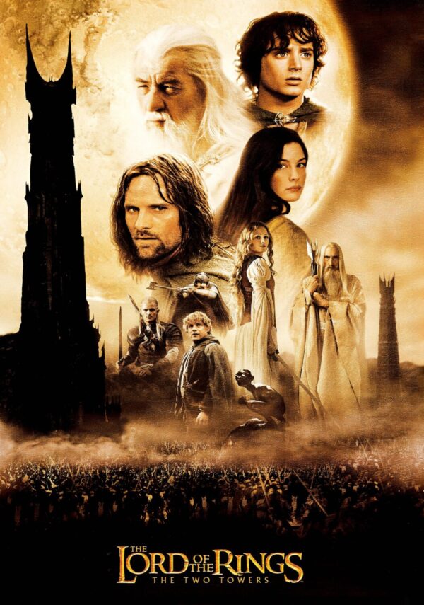The Lord of the Rings- The Twin Towers Movie Poster - Classic 00's Vintage Poster Print