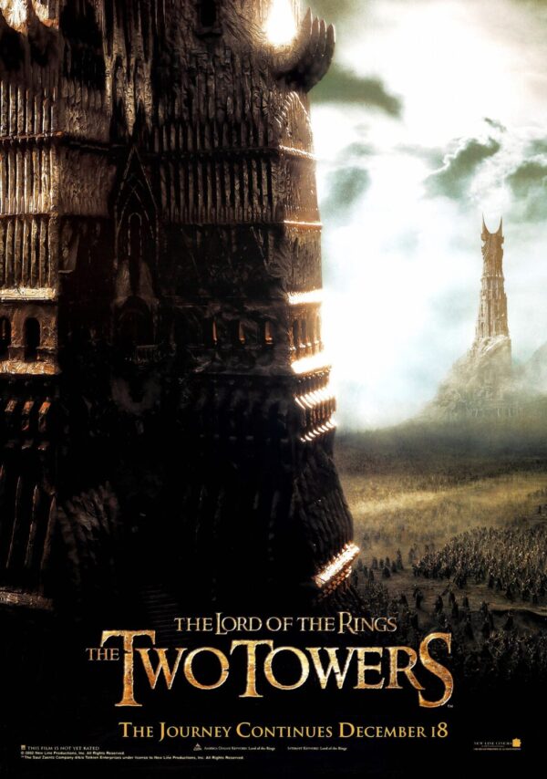 The Lord of the Rings- The Twin Towers Movie Poster - Classic 00's Vintage Poster Print