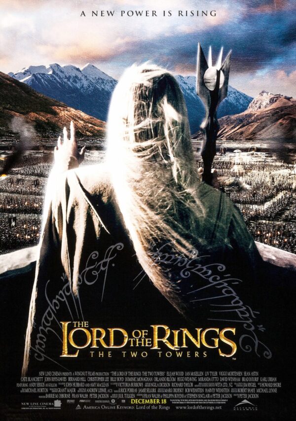 The Lord of the Rings- The Twin Towers Movie Poster - Classic 00's Vintage Poster Print