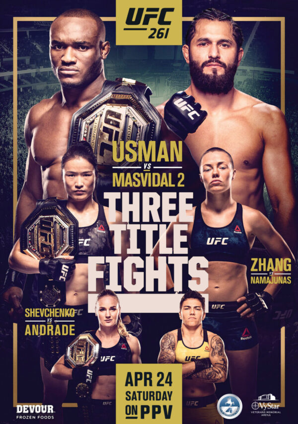UFC 261 Kamaru Usman vs. Jorge Masvidal 2 Fight Poster