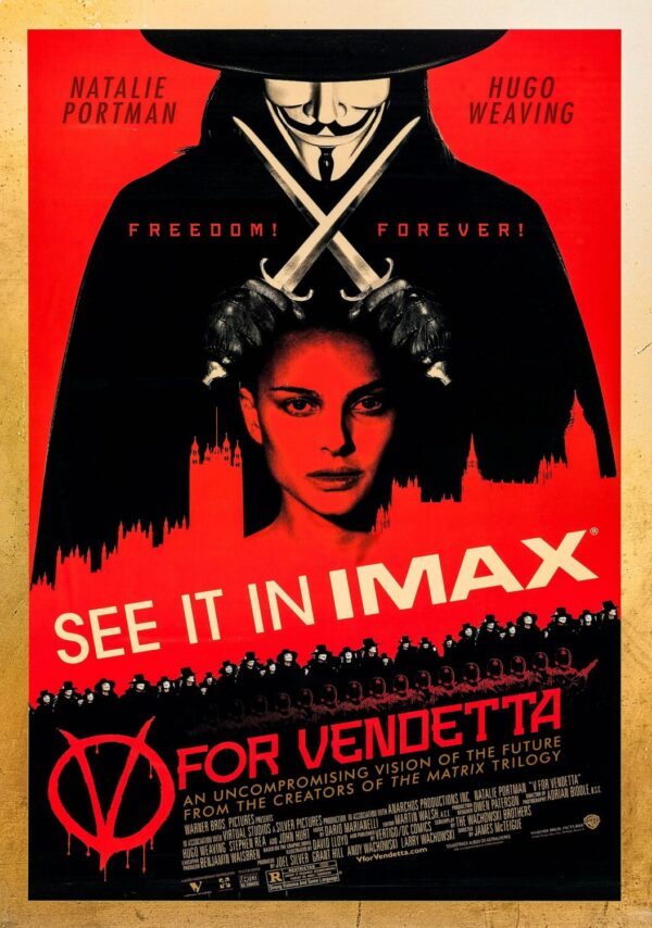 V for Vendetta Movie Poster - Classic 00's Vintage Poster