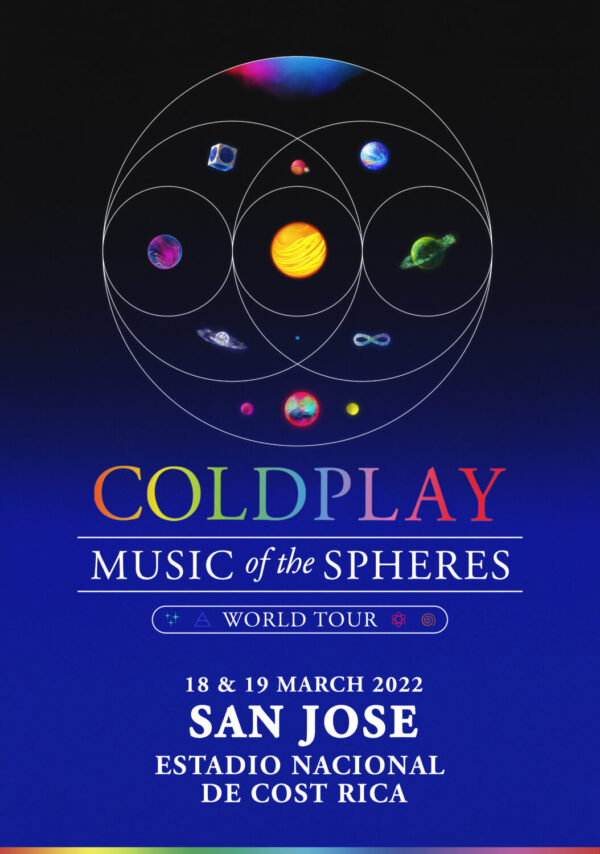COLDPLAY Music of the Spheres 2022 World Tour: SAN JOSE Estadio Nacional Poster Print