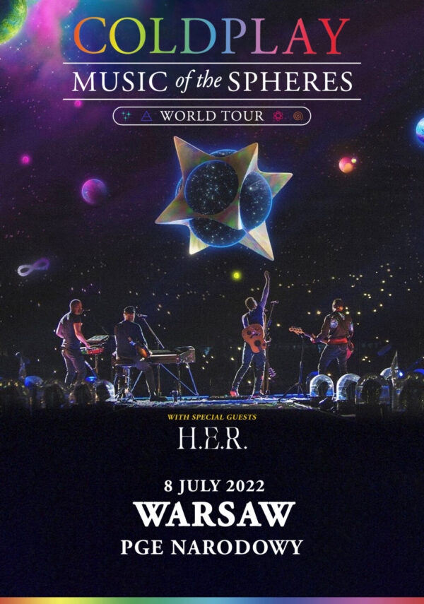 COLDPLAY Music of the Spheres 2022 World Tour: WARSAW PGE Narodowy Poster Print