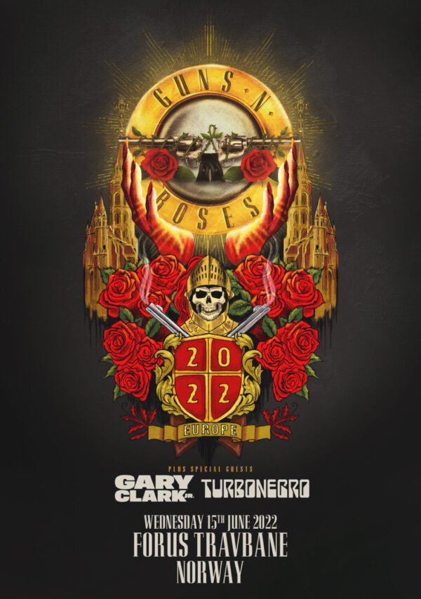 GUNS N’ ROSES European 2022 Tour: NORWAY Forus Travbane Poster Print