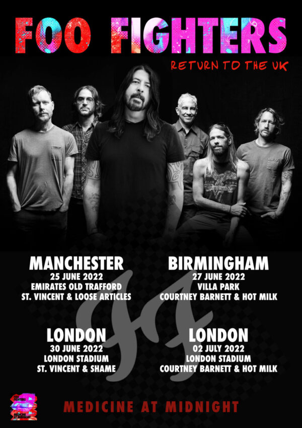 FOO FIGHTERS Return to the UK 2022 Poster