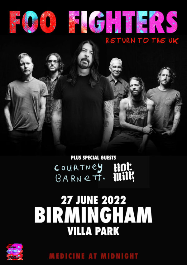 FOO FIGHTERS Return to the UK 2022 Tour: BIRMINGHAM Villa Park Poster Print