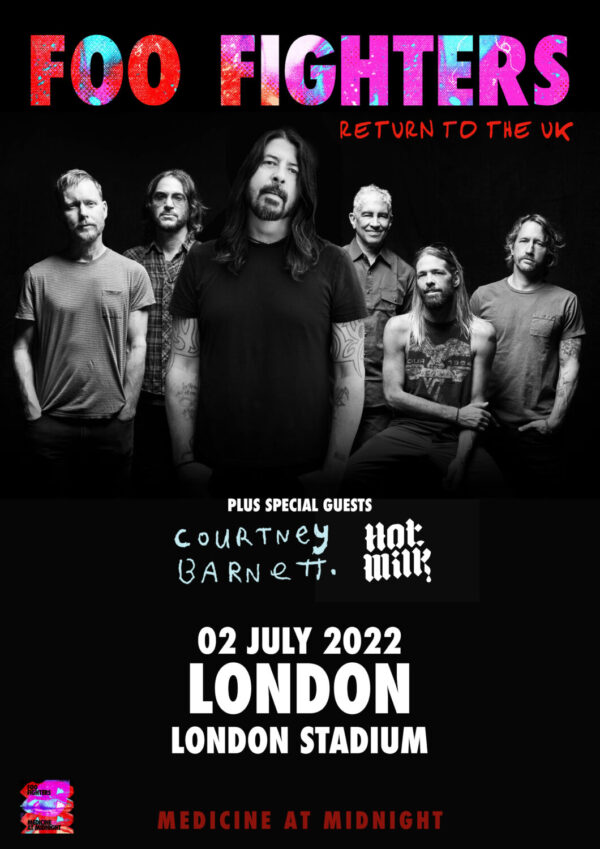 FOO FIGHTERS Return to the UK 2022 Tour: LONDON London Stadium Poster