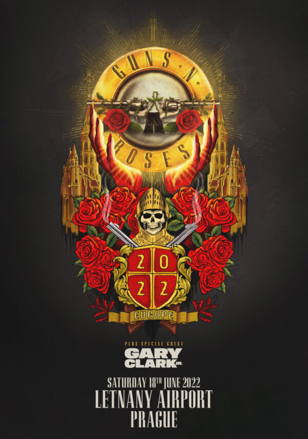 GUNS N’ ROSES European 2022 Tour: PRAGUE Letnany Airport Poster Print
