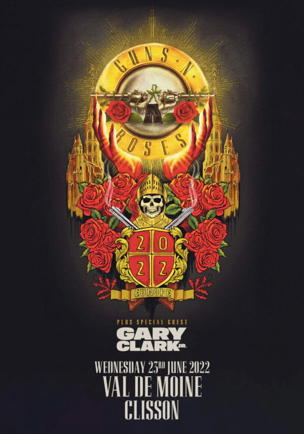 GUNS N’ ROSES European 2022 Tour: CLISSON Val de Moine Poster Print