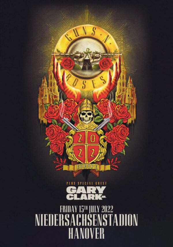 GUNS N’ ROSES European 2022 Tour: HANOVER Niedersachsenstadion Poster