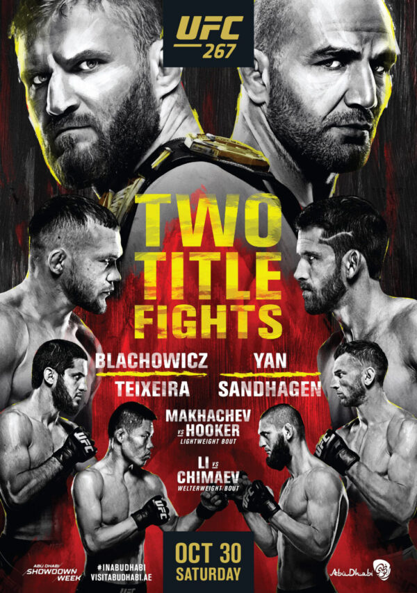 UFC 267 Jan Błachowicz vs. Glover Teixeira Fight MMA 2021 Poster
