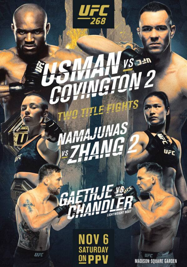UFC 268 Kamaru Usman vs Colby Covington 2 Fight MMA 2021 Poster