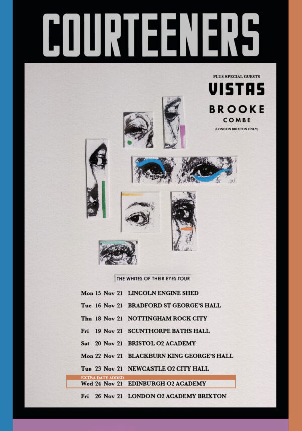 COURTEENERS The White of Thier Eyes 2021 UK Tour Poster