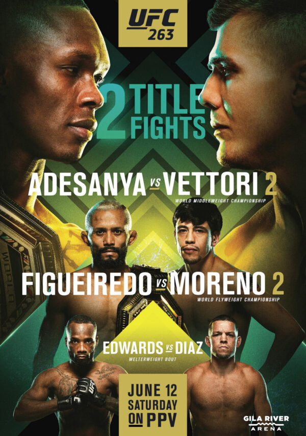 UFC 263 Israel Adesanya vs. Marvin Vettori 2 MMA 21 Poster