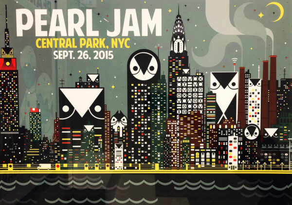 PEARL JAM 2015 Tour: CENTRAL PARK, New York City Poster Print