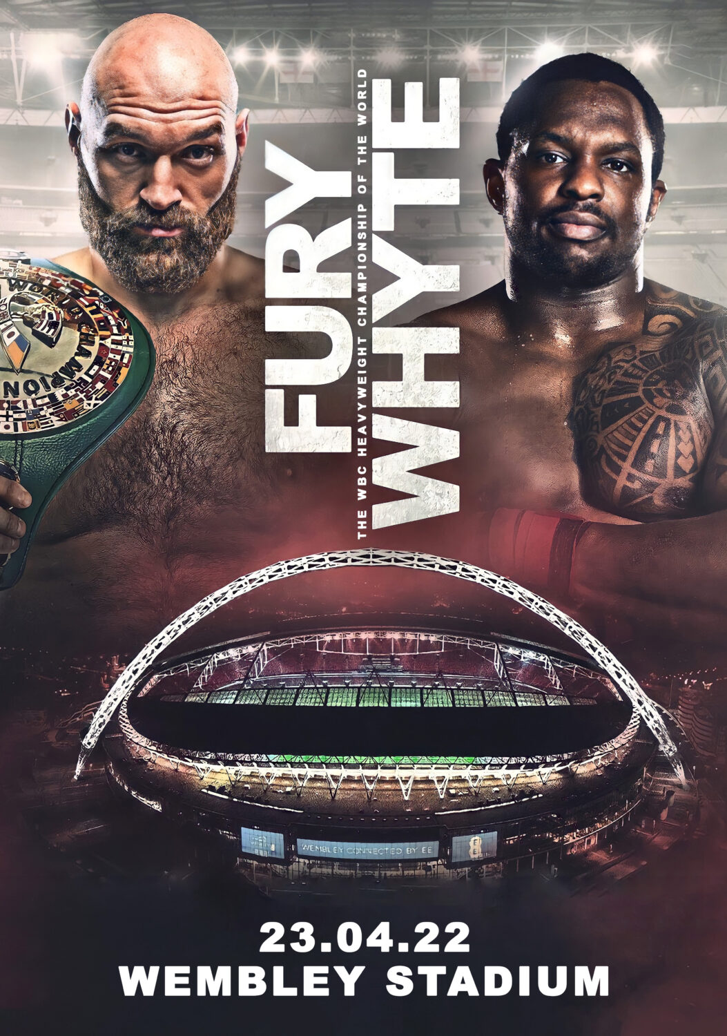 TYSON FURY vs. DILLIAN WHYTE Wembley Stadium 23.04.2022 Poster