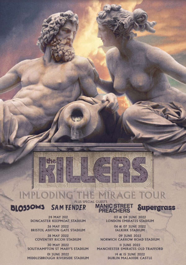 THE KILLERS Imploding The Mirage 2022 UK Tour Poster