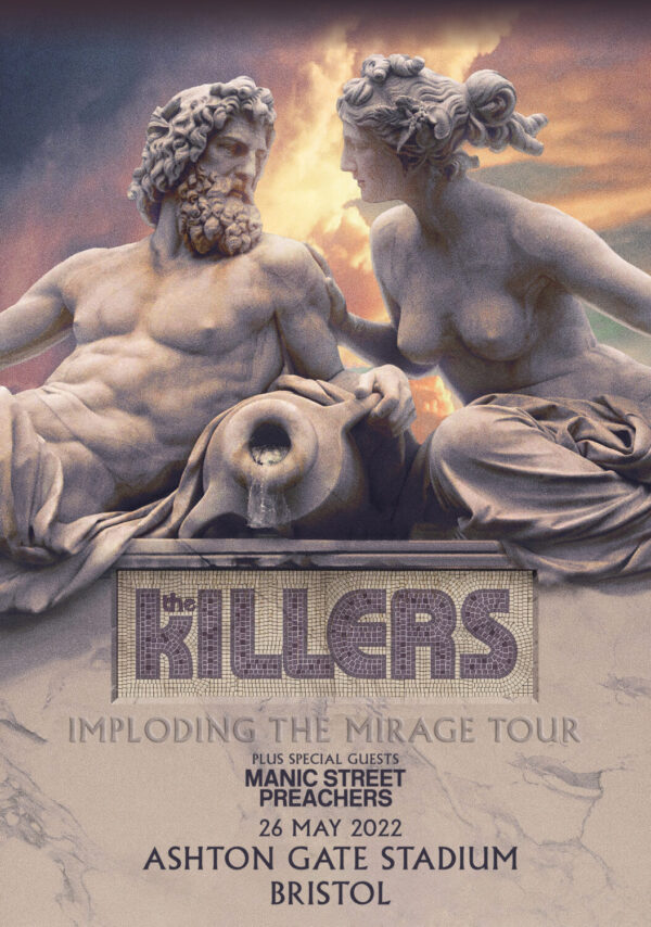 THE KILLERS Imploding The Mirage 2022 Tour: BRISTOL Ashton Gate Stadium 26/05 Poster