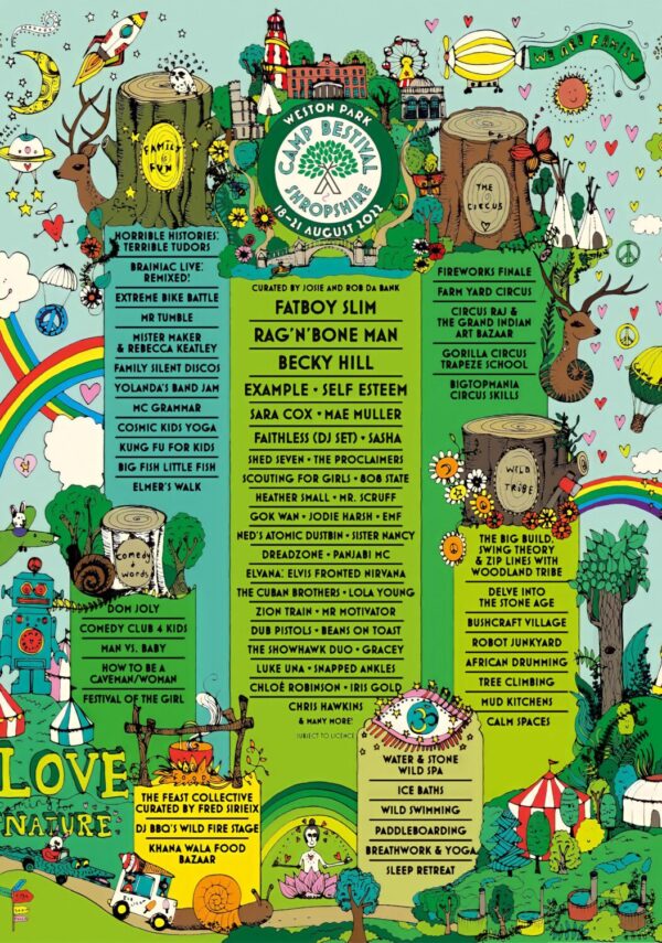 CAMP BESTIVAL 2022 Weston Park 18-21 August Poster