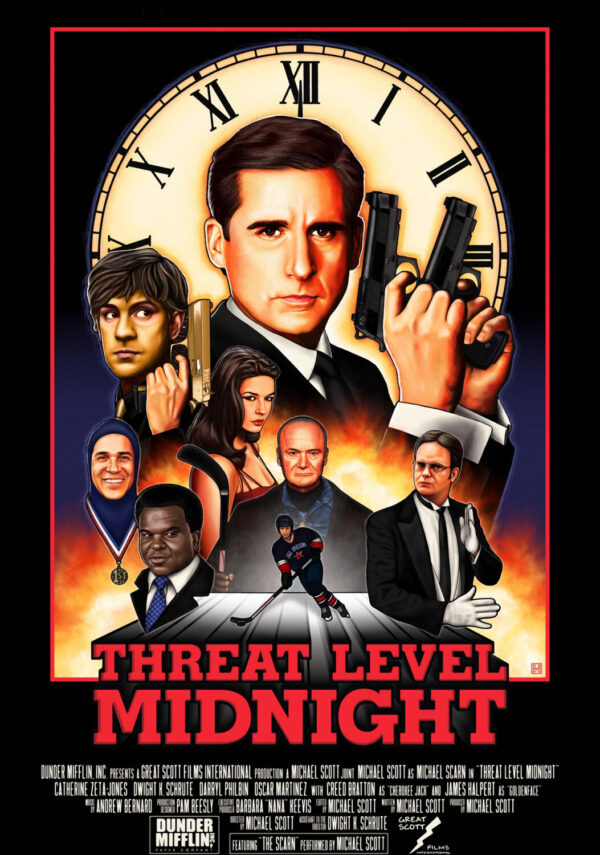 THREAT LEVEL MIDNIGHT The Office Movie Poster - Wall Film Art Print - TV Show 02